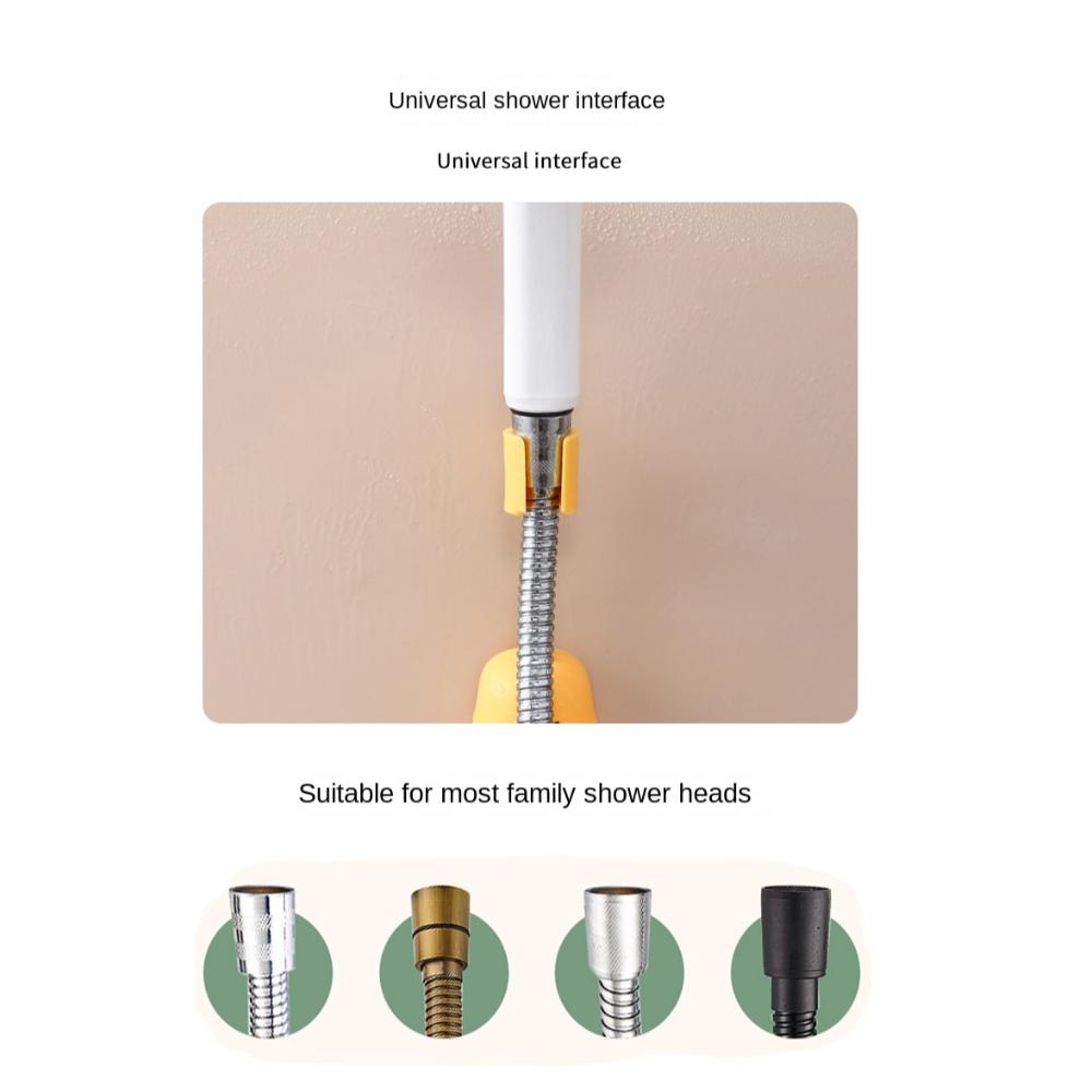 Punch-free Shower Head Rack Duck Shape Shower Base Bracket  Bathroom Storage Accessories