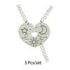 3/4 Pcs/Set Best Friends Pendant Necklace for Women Avocado Lover Broken Heart Clavicle Chain BFF Best Friends Jewelry Gifts