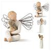 Tree Angels Willow Figurine Embrace Pet Ornament Sculptures Statue Gift Resin