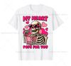 Mein Herz pocht für dich Lustiges Retro Skelett Valentinstag T-Shirt