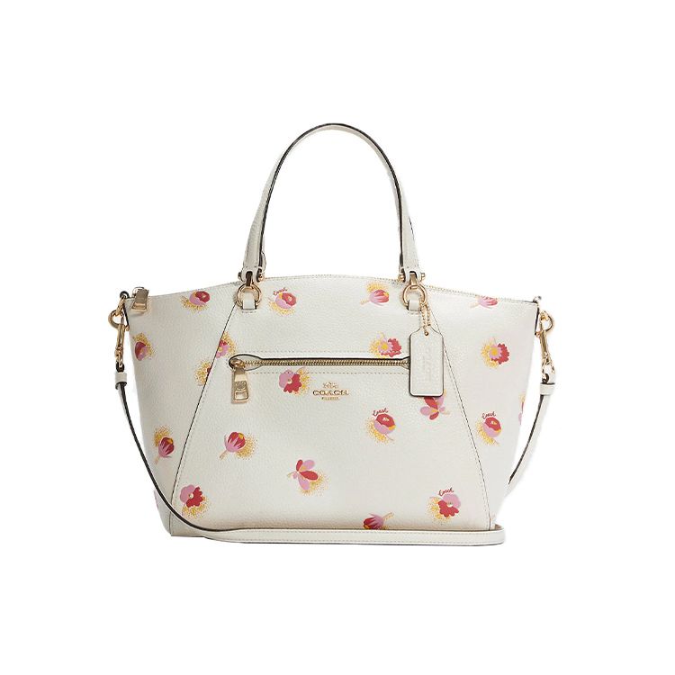 

Coach Prairie 27 Floral Print Zipper Large Capacity Crossbody Bag Women bags Chalk-White C5838-IMCAH Basic Set (Bag+Dust Bag)