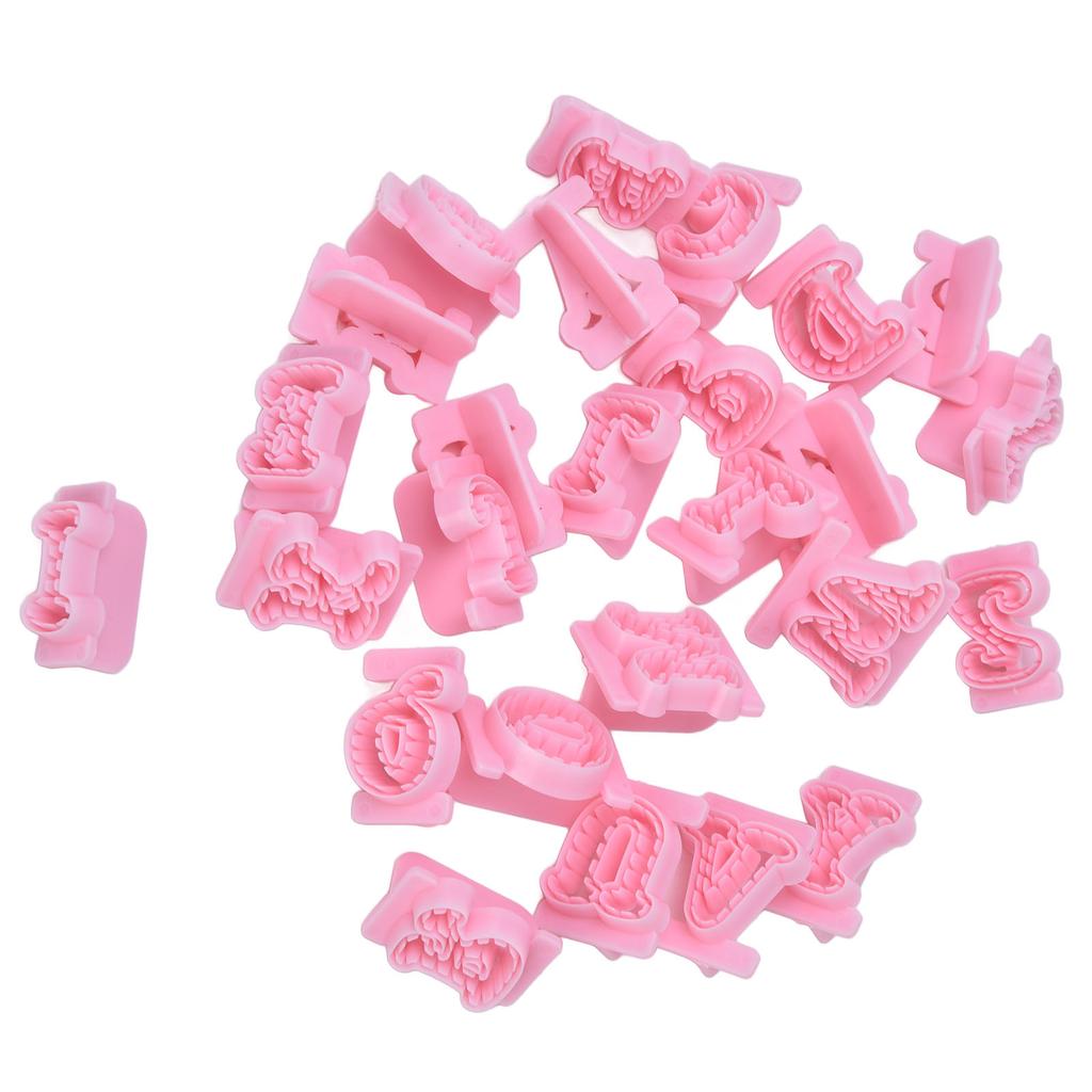 26 Stück Fondant Kuchenform Weich Leicht Entformbar Hitzebeständig Zahlen Kuchenform für Kekse Schokolade Süßigkeiten Großbuchstaben
