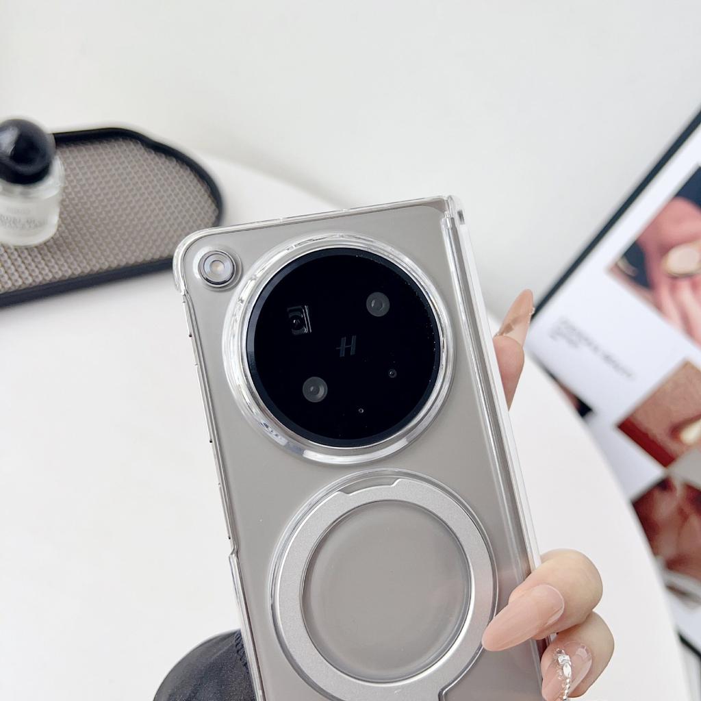111 Rotating Bracket Is Suitable for oppofindN1 Left and Right Folding Screen Mobile Phone Case Ultra-thin Ice Mist Magnetic Attraction MagicV1