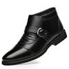 Leather Cowhide Cotton Shoes Men's Casual Fashion Men's Cotton Boots Versatile Thermal Velvet Shoes