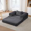Corduroy Single Sleeper Sofa Convertible, Folding Sofa Bed, Space-Saving Guest Bed, High-Quality Corduroy Fabric, for Living Room, Bedroom, Apartment