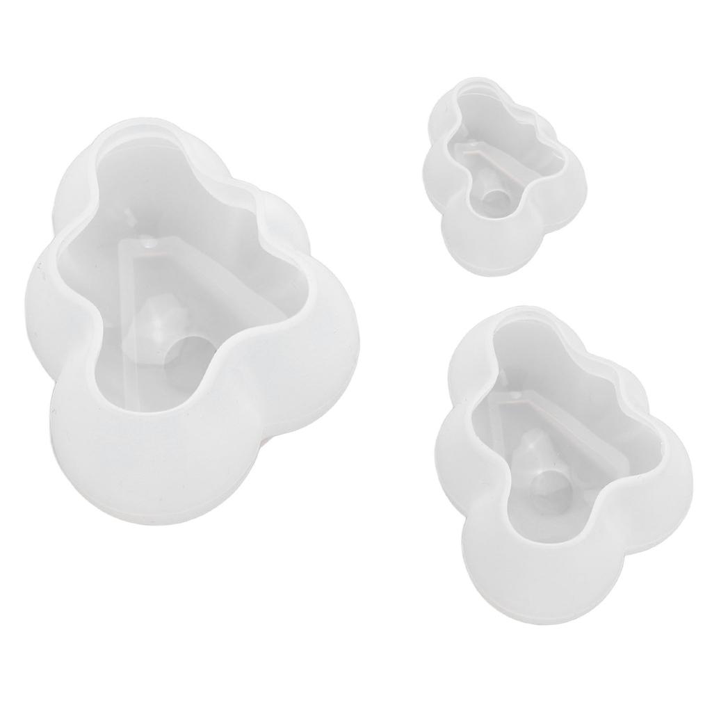 3Pcs Clouds Shape Silicone Mold Easy Demoulding Deformation Resistance Clouds Epoxy Resin Molds DIY Cakes Chocolates