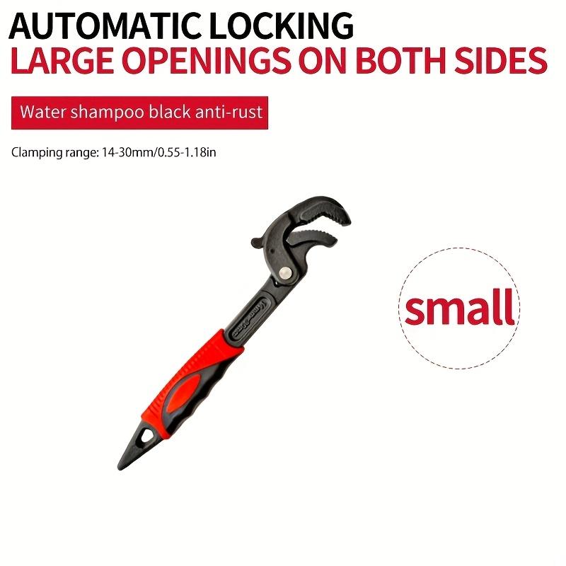 Adjustable Jaw Wrench Set, Multi-Functional Quick Open Pipe Wrench for Car, Bike & Plumbing Repairs Small