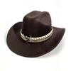 Western Cowboy Hat Men'S And Women'S Bull Head Accessories Peach Heart Top Jazz Hat Big Edge Top Hat