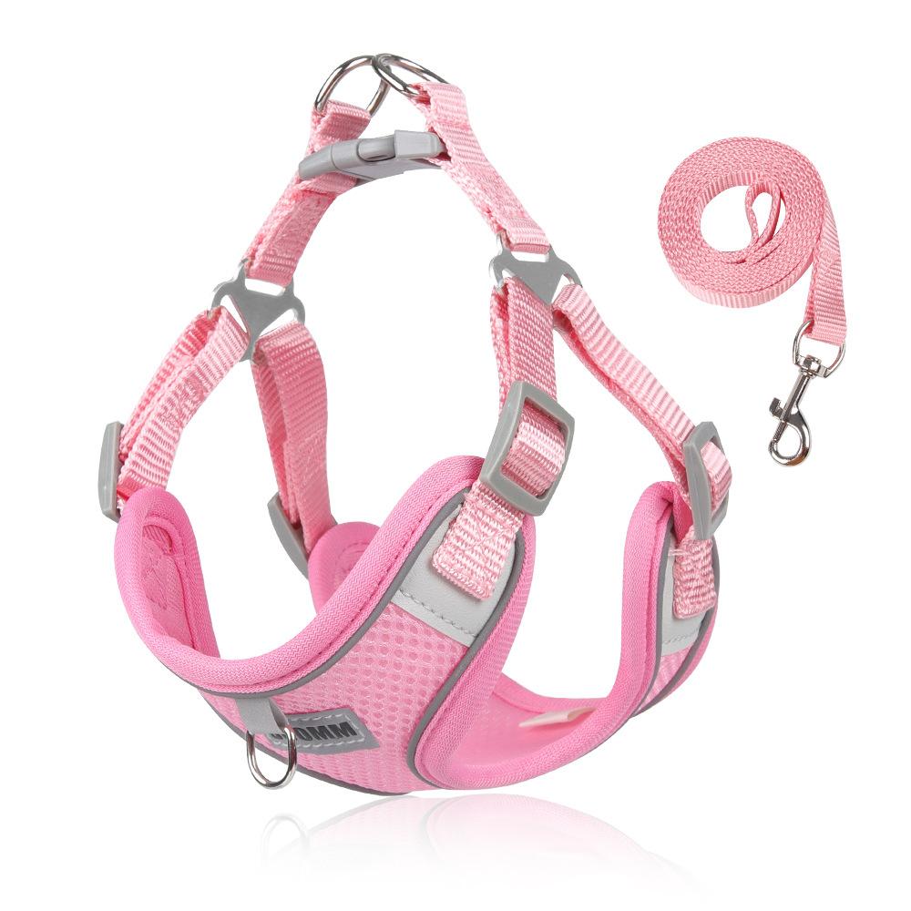 Summer new leash thin puppy pet chest strap vest type breathable dog chest back lightweight dog rope