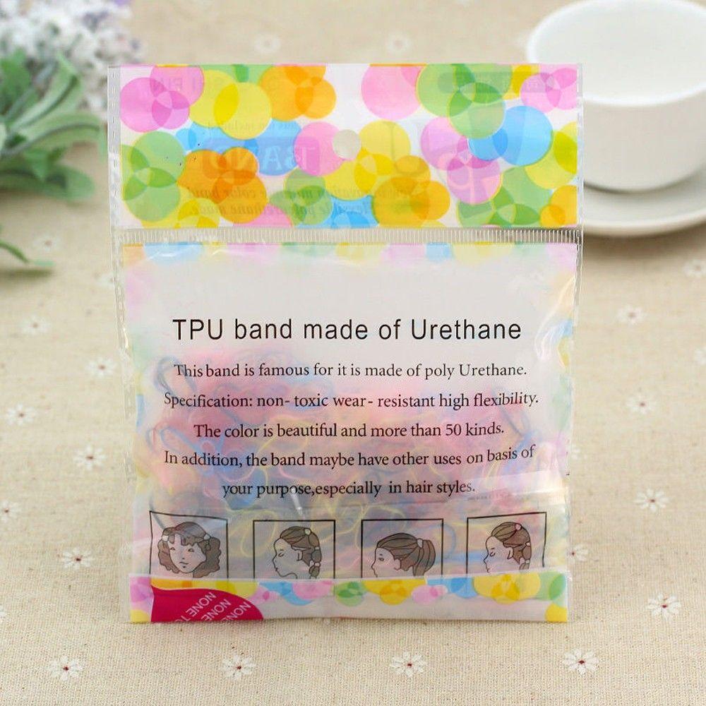400pcs Elastic Baby Girl Hair Rope Tie Rubber Hair Band Plaits Ponytail Holder