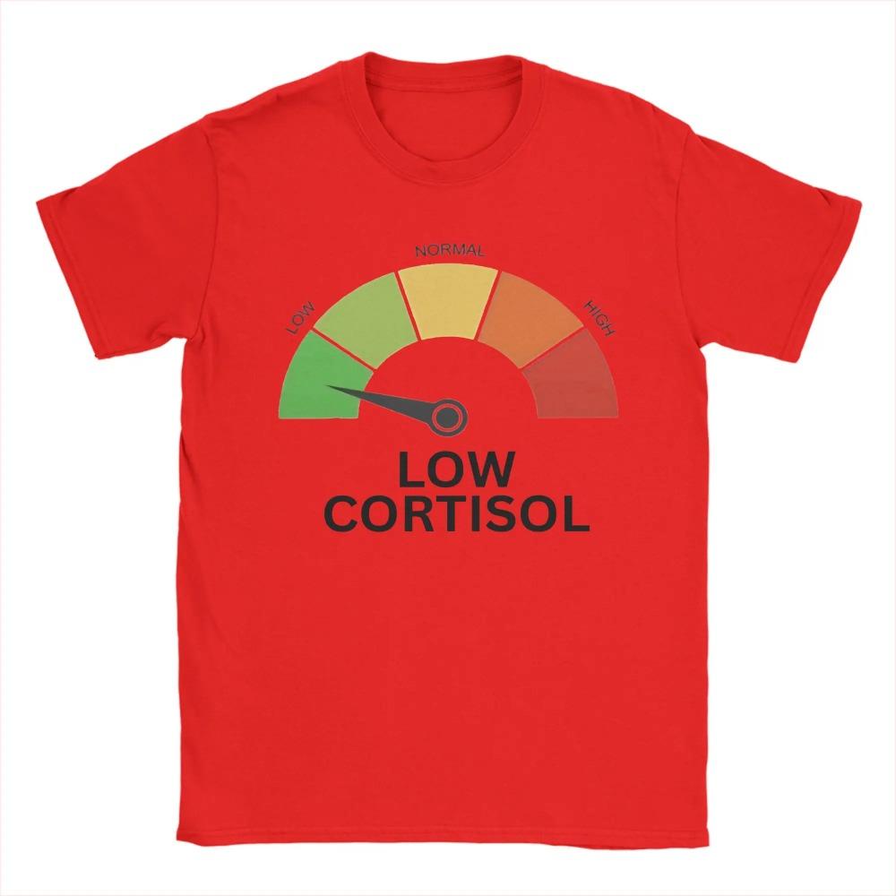 Low Cortisol Level Meme T Shirt Beach Cotton T Shirts for Man Trendy Cool Casual Tee Shirt Short Sleeves Tops
