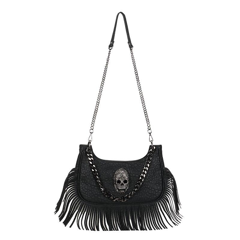 leather bolsa with tassels