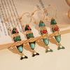 Gothic Ethnic Style Earrings Vintage Enamel Dangle Earrings Little Fish Earrings  Festival Jewelry