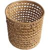 Amosfun Rattan Pencil Holder Woven Wicker Makeup Brushes Organizer Cup Home Office Vine Desk Organizer Storage 3 X 3 X 3 Inch