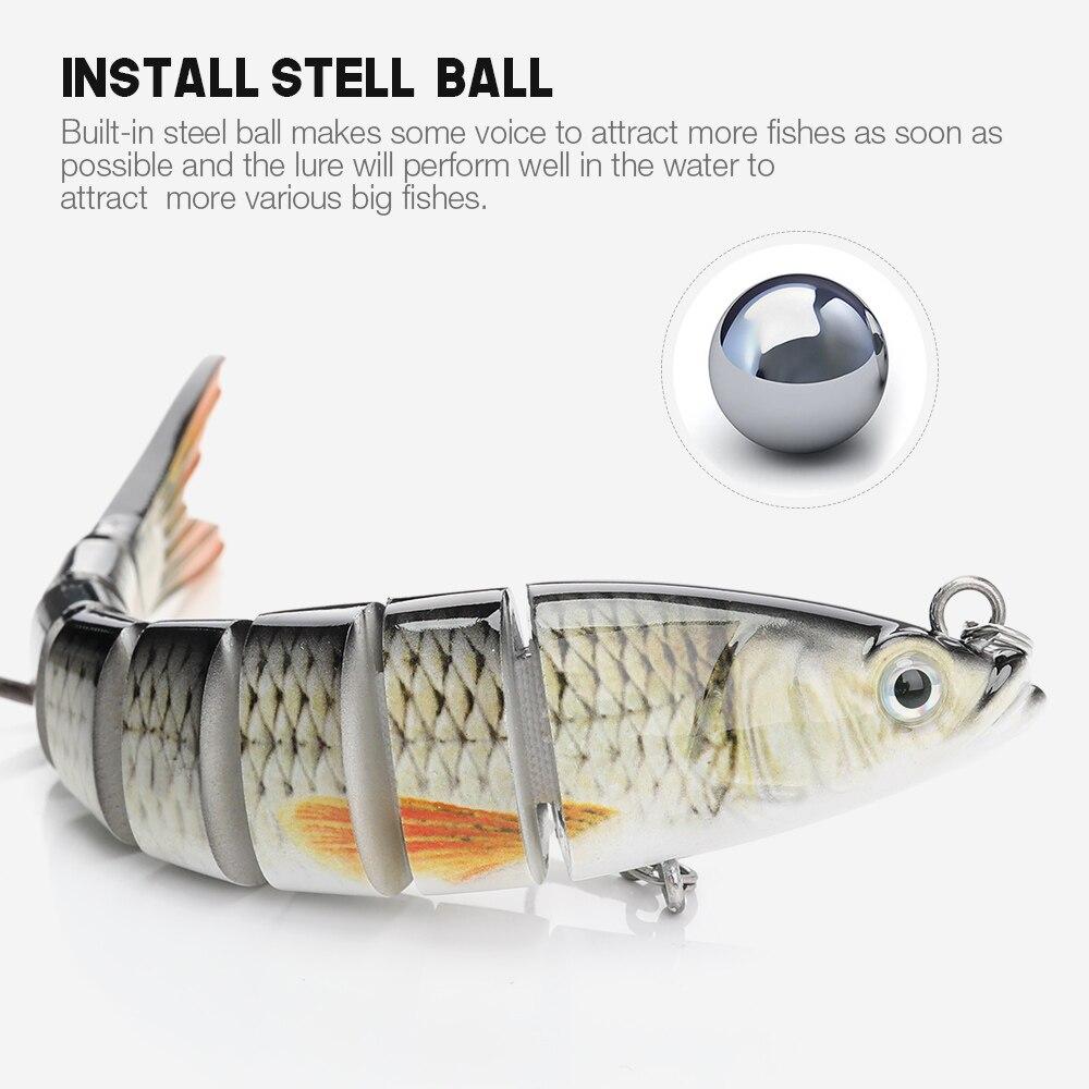 Leurres De Pêche Articulés Notakia 10 Cm – Pour Eau Douce Et Salée – Adaptés Au Bar, Truite, Brochet