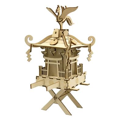 Mikoshi Ein 3D-Holzpuzzle DIY-Bastelset für Kinder und Erwachsene gleichermaßen pädagogisches Spielzeug für Jungen und Mädchen ein tolles 3D-Kunstwerk und ein tolles Geschenk für Erwachsene