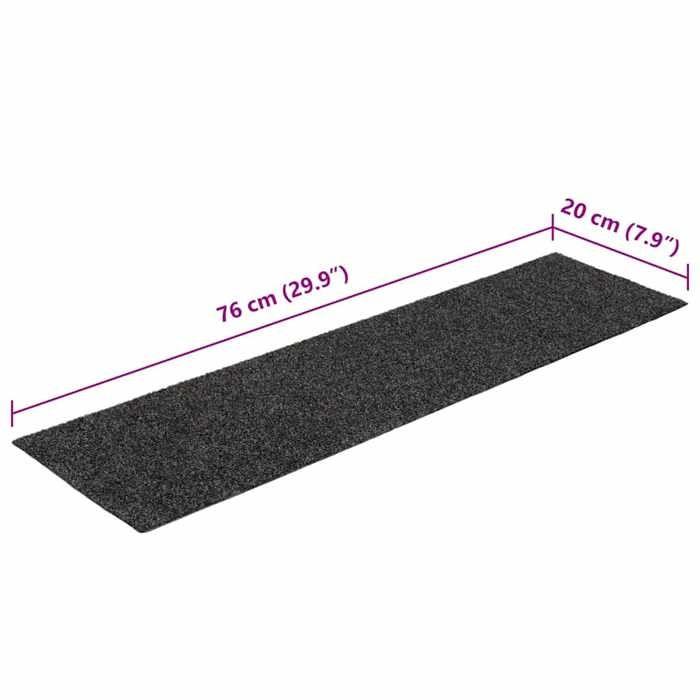 VidaXL Self-adhesive Stair Treads 30 Pieces 76 X 20 Cm Anthracite Rectangular 3365729