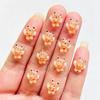 55 Pieces Of Mini Cute Brown Teddy Bear Flat Back Resin Handmade Diy Nail Decoration Accessories A153