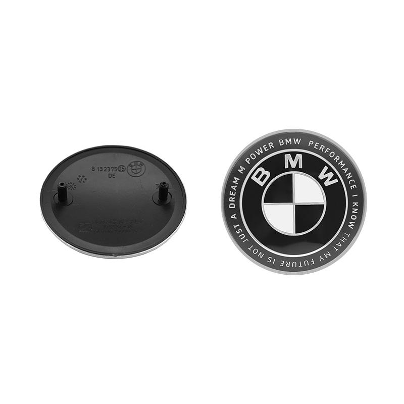 YLPO1 2Pc 74mm 82mm Car Front Trunk Emblem Logo 3D Rear Tail Auto Badge Accessories For BMW E30 E36 E39 E46 E60 E90 X1 X3 X5 M G20 G30