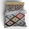 Geometric Diamond Pattern Set Bedding Duvet Cover Set  (1*Duvet Cover 2*Pillowcases, without duvet insert)