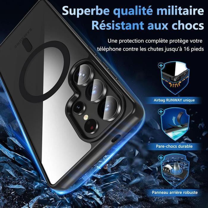 Coque de protection - BOOLING - pour Samsung Galaxy S25 Ultra - Hybride - Noir - 2 Verres Trempés