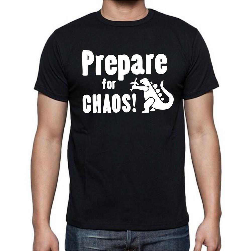 Prepare For Chaos Dinosaur Plane Apocolypse T Shirt Tee