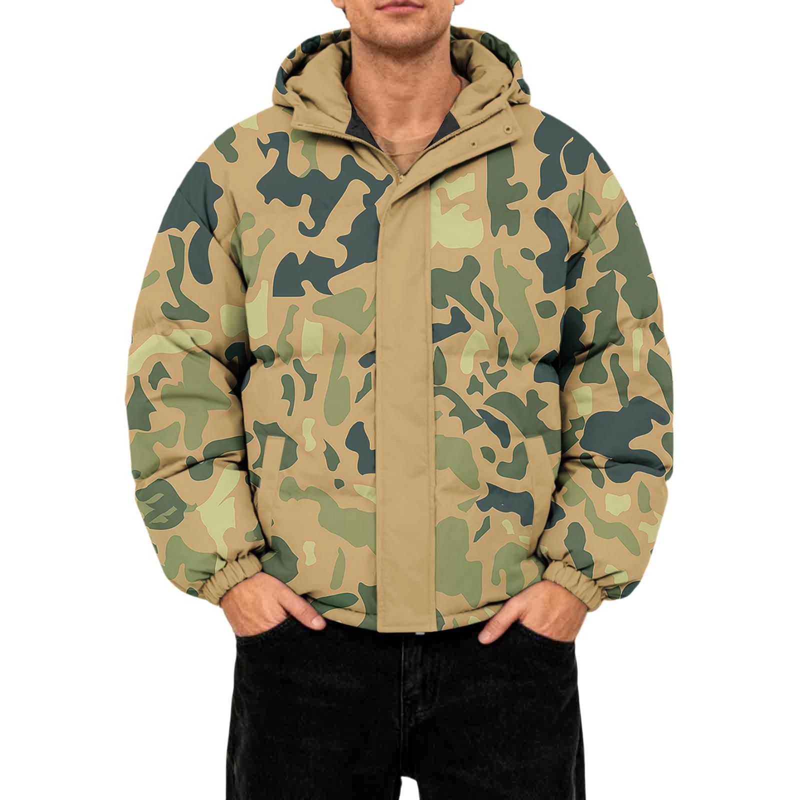 

Мужская повседневная пуховая куртка оверсайз с длинными рукавами и капюшоном L