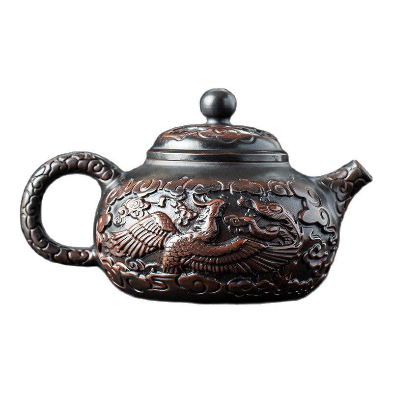 Purple Pottery Vintage Teapot Ceramic Kung Fu Teapot Single Teapot Kettle Pu'er Tea Making Device Tea Sets Chinese Tea Pot