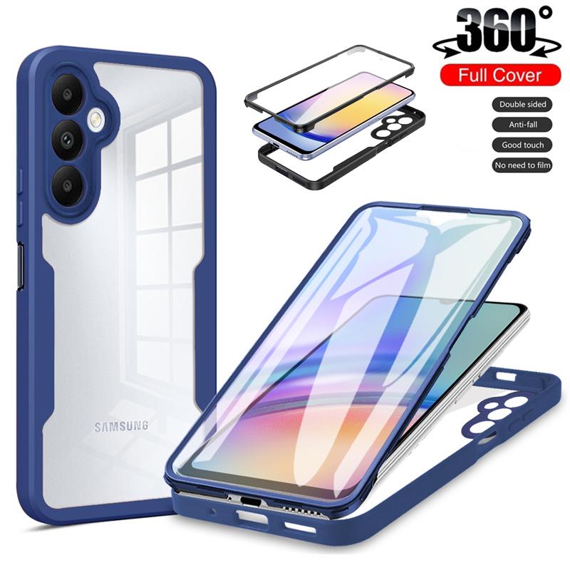 For Samsung Galaxy A15 A25 A35 A55 5G Case 360 Full Screen Protector Hard PC Cover for Sumsung A 15 35 55 Clear Shockproof Funda