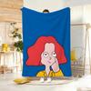 Art Illustration P-Pop Art Character Throw Lightweight 240G Flannel Blanket Soft Skin-Friendly For Summer Cooling