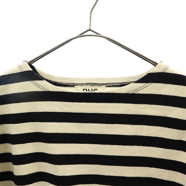 RHC Made In Japan Border Long Sleeve Boat Neck T-shirt Women Used
