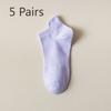 5 Pairs of Women's Summer Thin Girdle Waist Deodorant Breathable Sports Cotton Socks
