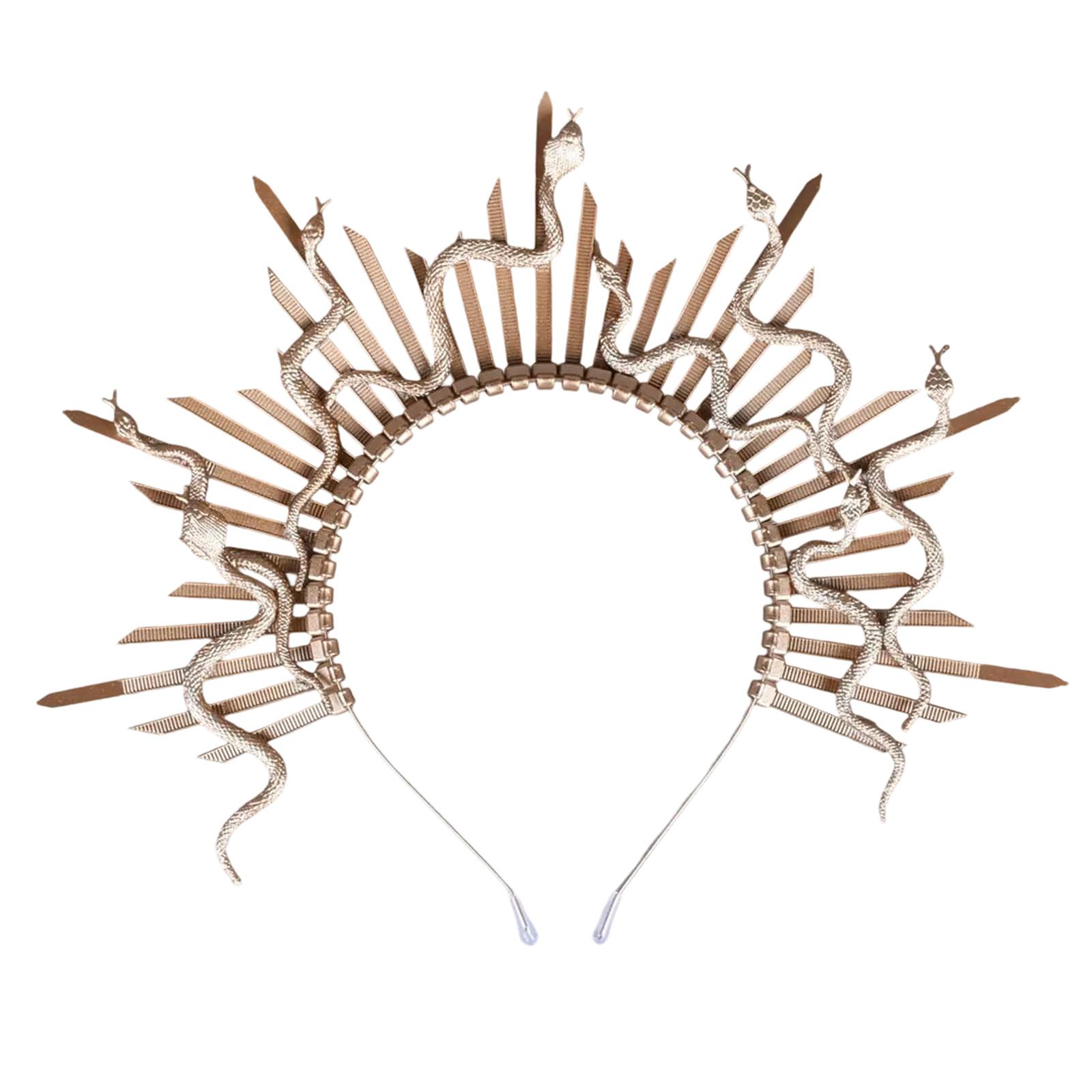 

Scary Snake Hairband Halloween Headband Cosplay Costume Hairhoop Party Costume Accessories Masquerades Party Headpiece B