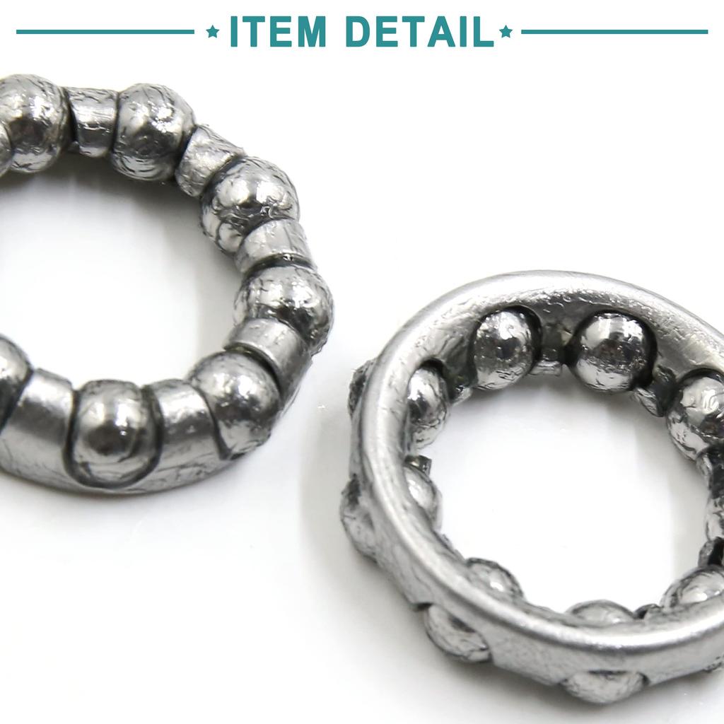 ACROPIX Bicycle Axle Wheel Ball Bearing Cage Retainer 18mm Inner Diameter 9 Universal Ball Silver Tone 10pcs