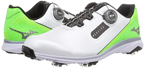 Mizuno Nexlite SL BOA Men's Golf Shoes, White/Lime, Size 26.0 cm, 3E