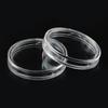 100Pcs 26*5mm Clear Round Plastic Coin Holder Containers Storage Boxes Case Home Accessories Storages Decoration Parts Tools