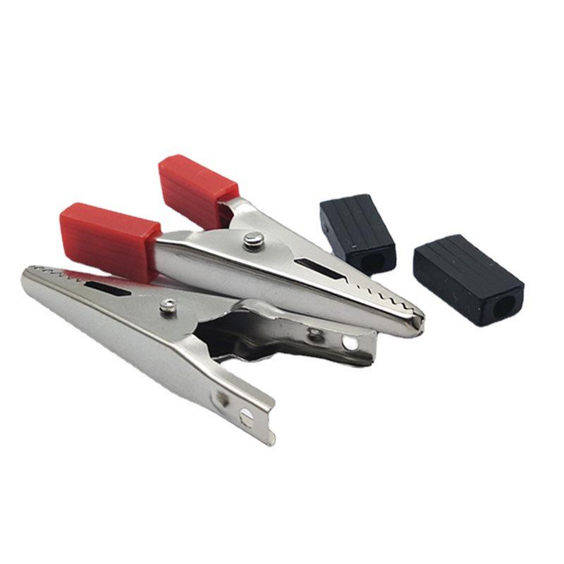 Large 48mm Insulated Double Handle Alligator Clip with PVC Sheath for High-Frequency Charging