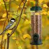 Hanging Wild Bird Feeder Clear Tube Suet Metal Bird Feeders for Outdoor Garden