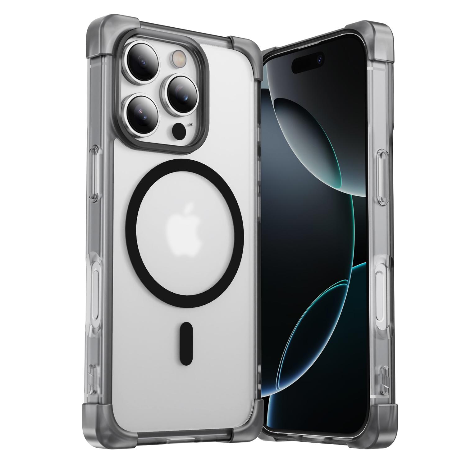 

For iPhone 16 Pro Max Case Compatible with MagSafe Reinforced Corners TPU + Acrylic Back Cover B