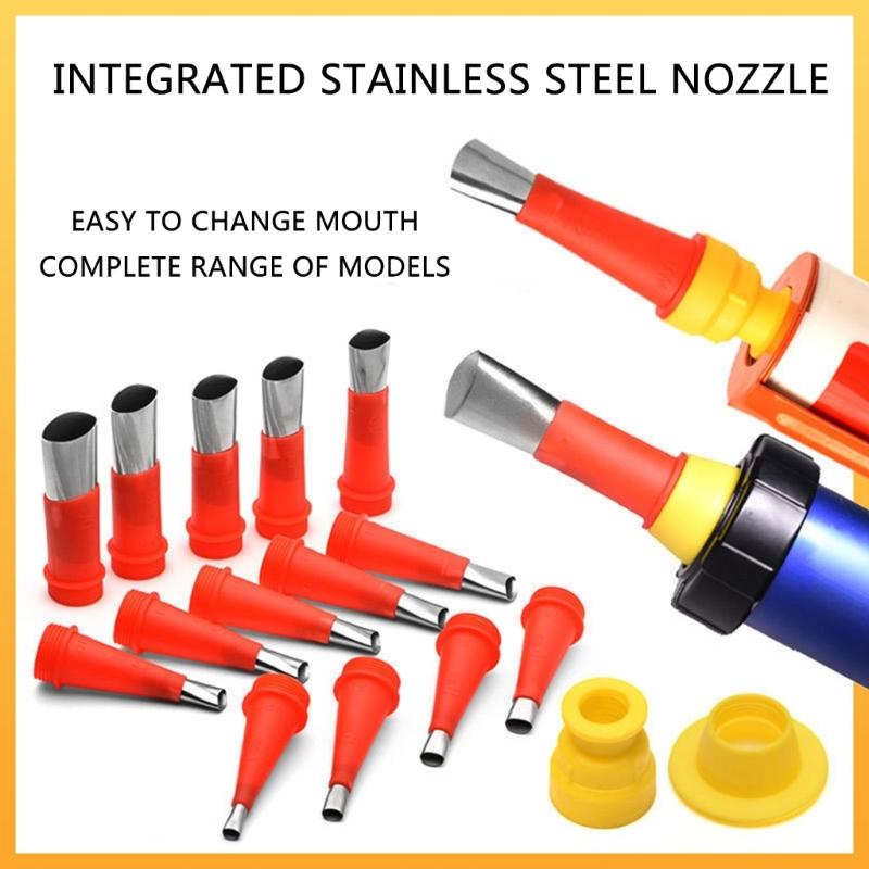 Düsenset zum Abdichten, 22 Stück Edelstahl-Silikonspitzen zum Abdichten 6/7/9/10/11/12/13/14/15/16/18/20/23/25/28/30 mm