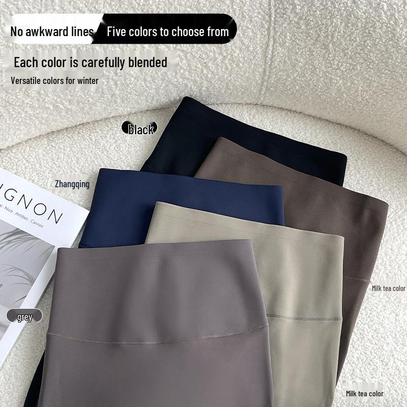Spodnie Shark z wysokim stanem, podszyte polarem dla kobiet - Jesień/Zima Legginsy kontrolujące brzuch bez niezręcznych linii.