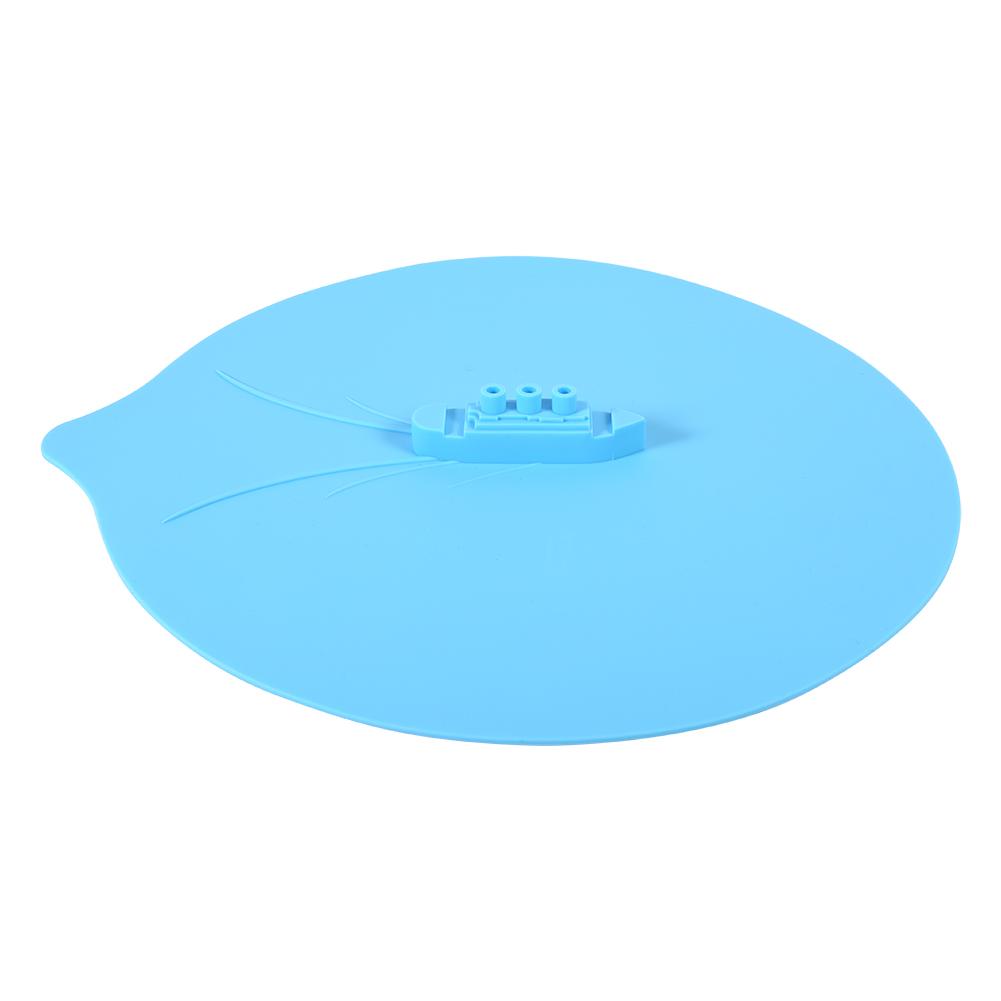 Sett med 3 stk Unik Dampskipdesign Silikonforseglingslokk Kjele Krus Kopp Lokk Kjøkkenredskaper Blå