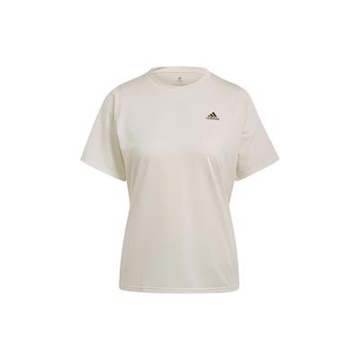 Running Logo Crew Neck Short Sleeve T-Shirt Women T-Shirts White HB9355