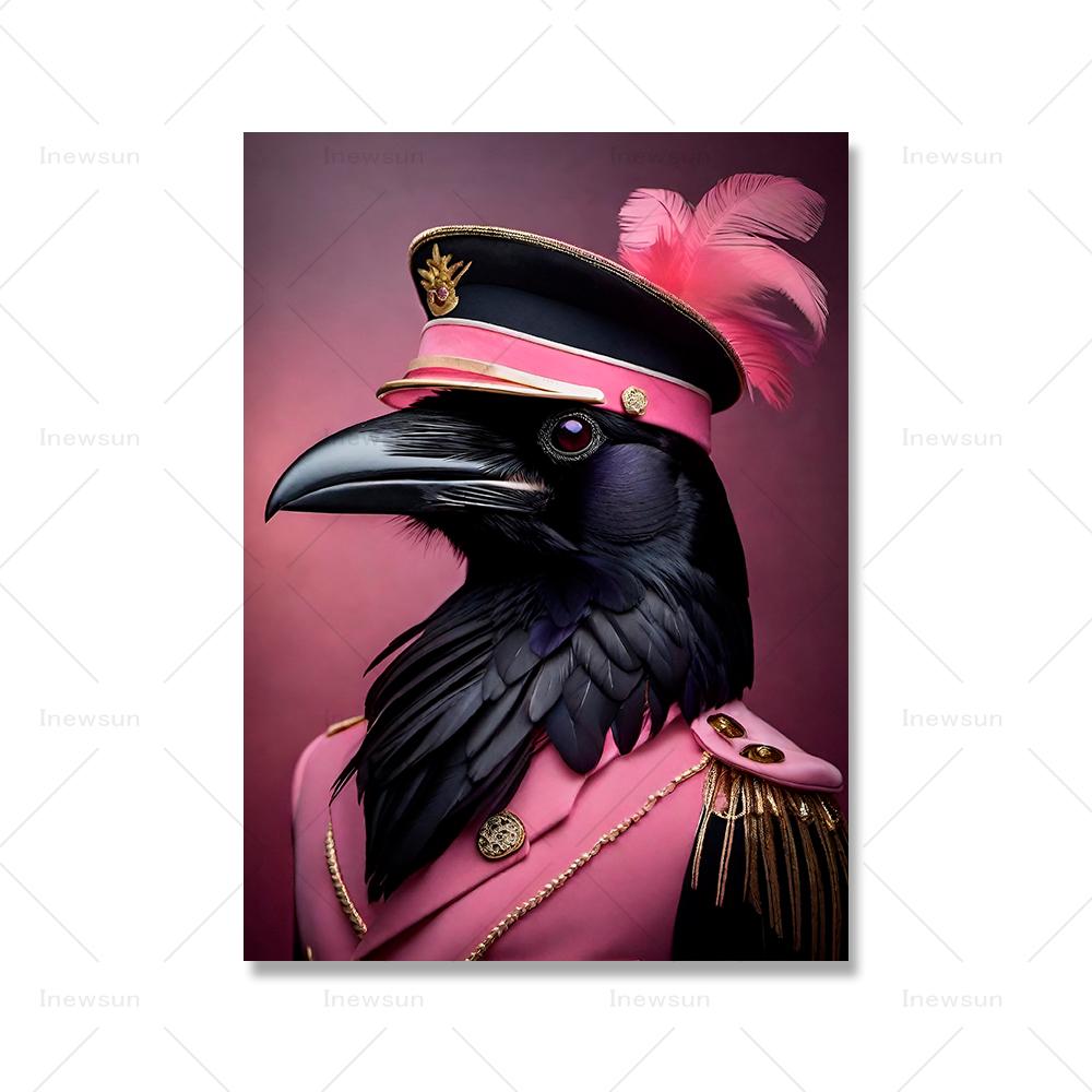 

Розовые модные художественные постеры с животными и принты, крутой единорог, фламинго, медведь, леопард, зебра, настенная живопись на холсте, украшение для дома 21x30cm No Framed