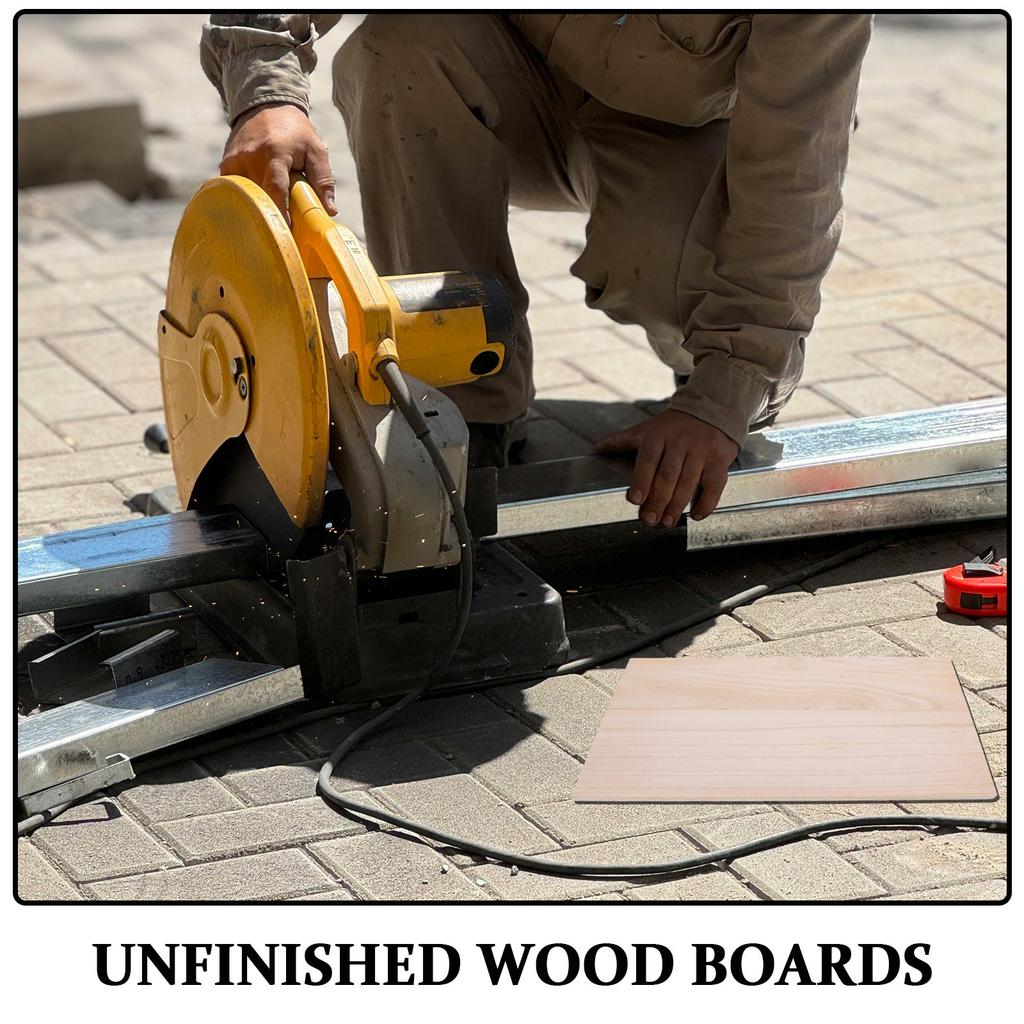 16x12 Zoll 0,5 Zoll Dicke Unfertige Holzbretter Massives Rechteck Holzplanken für DIY-Regale Möbelteiler Bastelmalerei
