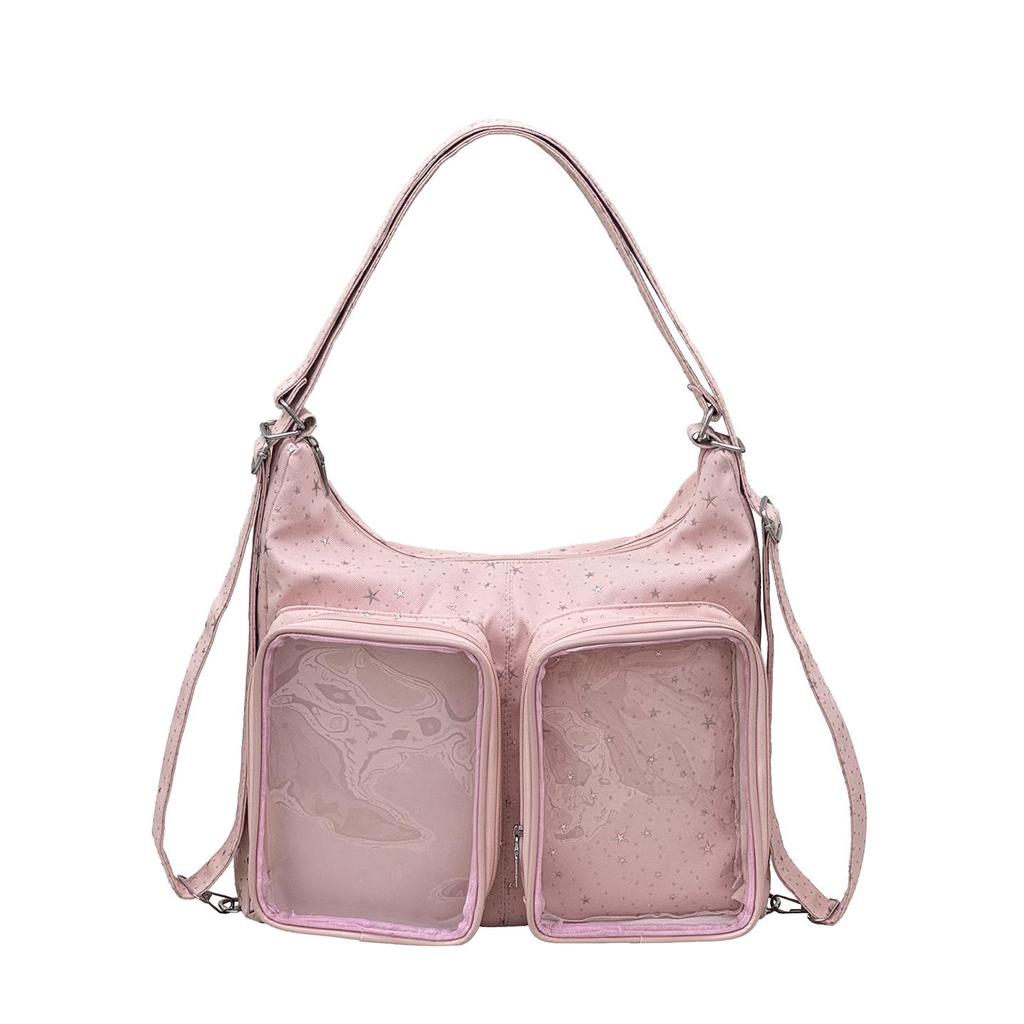 Women's Transparent Shoulder Doll Bag for Daily Commute - Small Crossbody Backpack