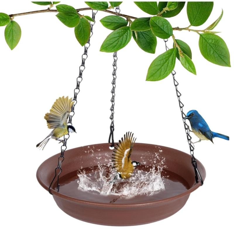 Bird Feeder Heavy Duty Hanging Bird Baths for Outdoors Wildlife Feeder Bird Water,for ,Backyard, Patio Garden Yard Decoration
