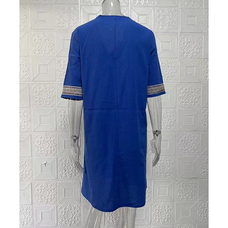 Frühlings- und Sommerkleider mit fester Spitze, V-Ausschnitt, Übergröße, Damenmode, dünn, kurzärmelig, locker, lässig, für Frauen, elegant, retro, figurbetontes Kleid 26535