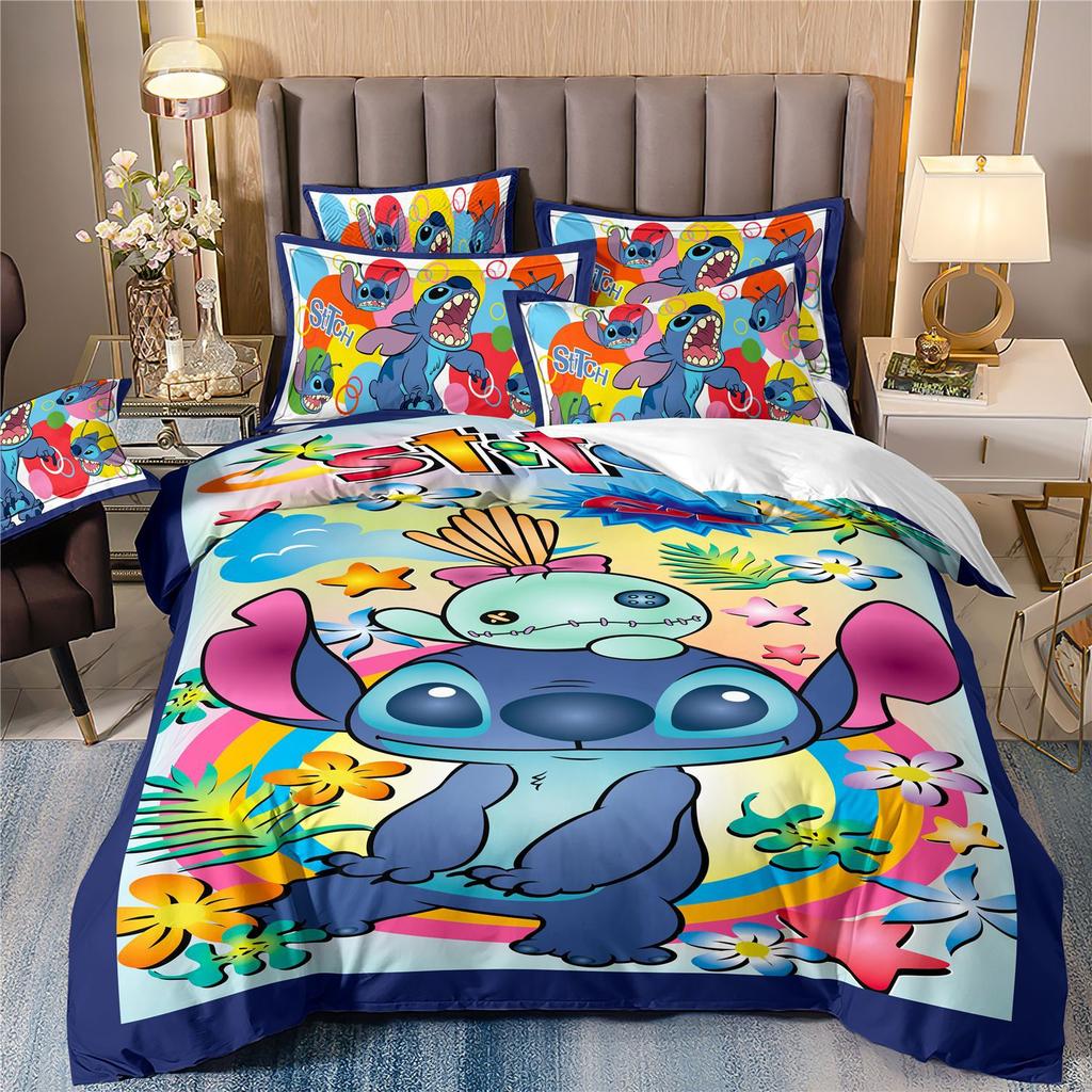 Digital Printing Three-Piece Cute Cartoon Quilt Cover 3D Bed Kit