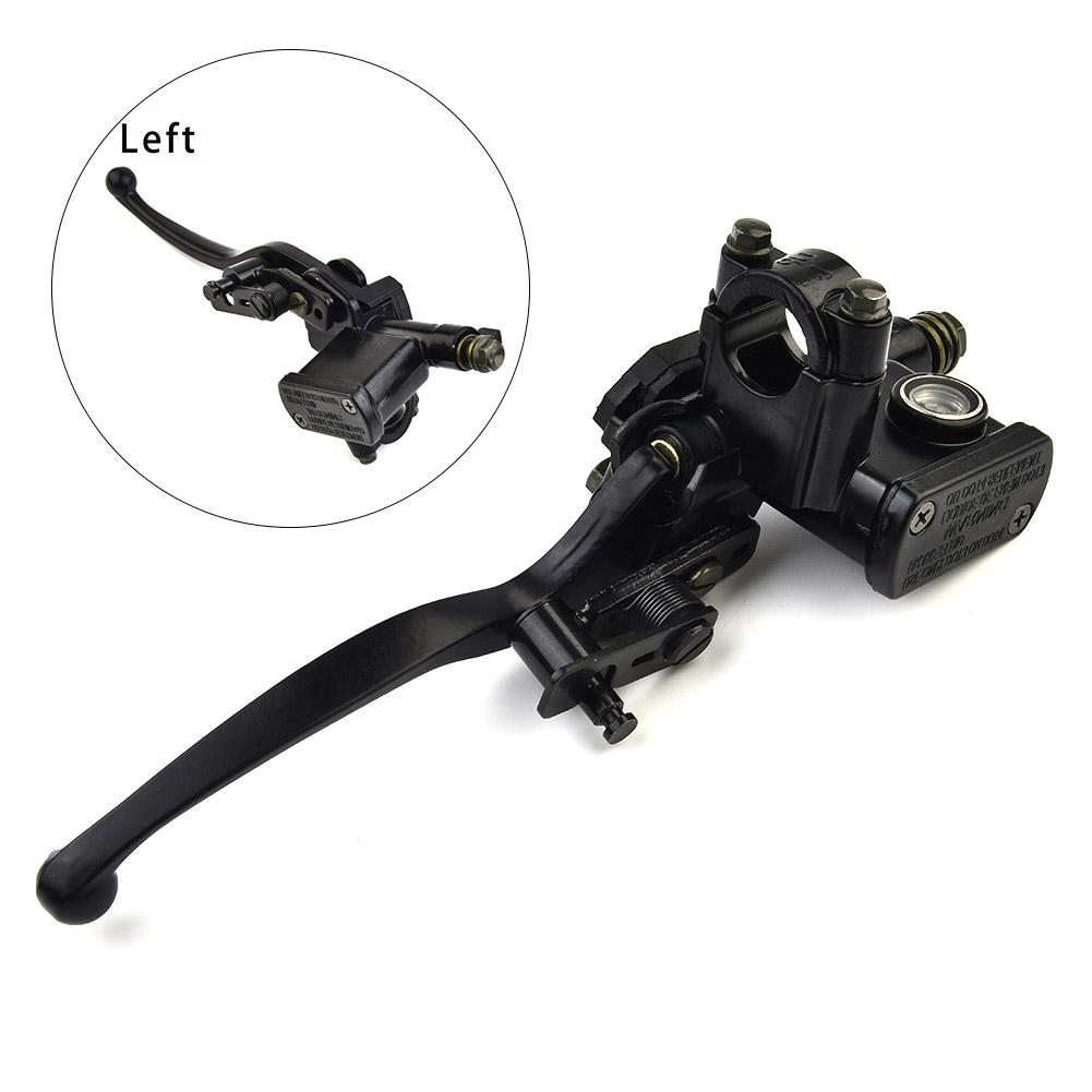 For ATV Dirt Bike Left Hand Brake Master Cylinder for 50cc 150cc with 10mm Oil Pipe Lever for Off Road Vehicles